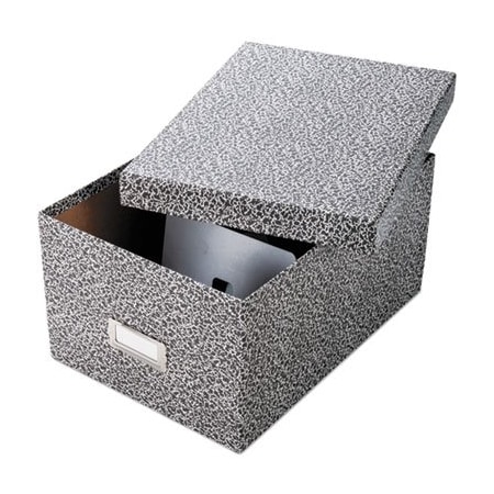 Tops Business Forms Oxford, Reinforced Board Card File, Lift-Off Cover, Holds 1,200 5 X 8 Cards, Black/white 40590